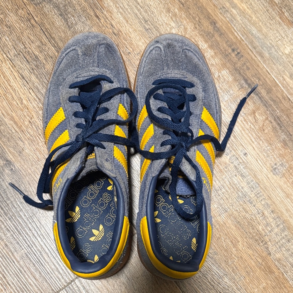 Adidas Handball Spezial Sneakers - Blue and Yellow (US Women 7)